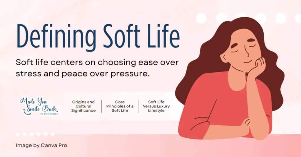 Soft life era self-care routine highlighting rest, balance, and mental health as survival tools