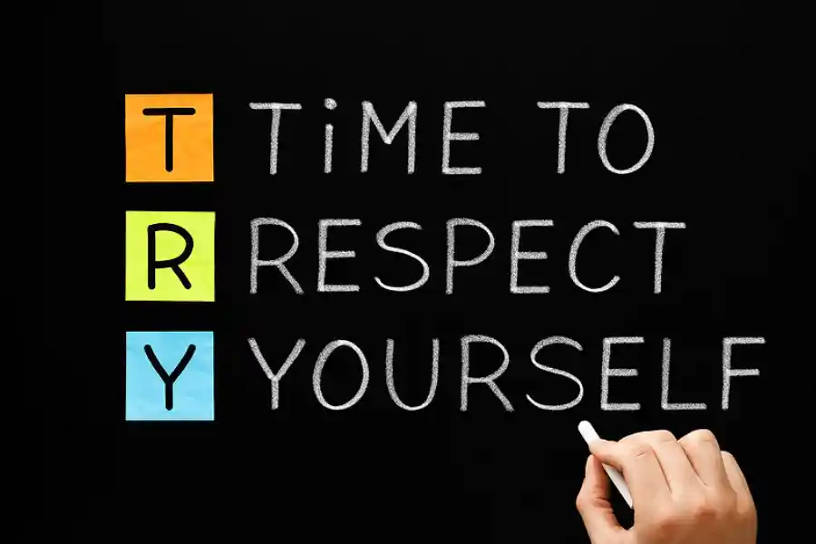 Illustration showing self-respect and inner peace over external validation